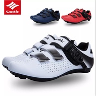 Santic Road Cycling Shoes Men Bicycle Self-Locking Shoes Bike Shoes Bicycle Sneakers Non-slip Road Shoes Lightweight Asian Size
