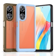 For OPPO A98 A78 5G Luxury Silicone Clear Bumper TPU Shockproof Cover Case