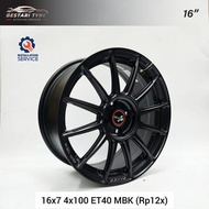 【Installation Available】RAXER RP12X FLOW FORMING 16 INCH 16x7 4x100 ET40 MBK READY STOCK SPORT RIM