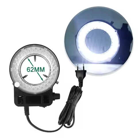 White Microscope LED Ring Light Illuminator Black Adjustable Lamp LED Circle Light For Trinocular St