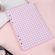 HOSTY 40Sheets A5 Refill Papers For Binders, 6 Hole Punched Insert Grid Pages, Decorative Thick Loos