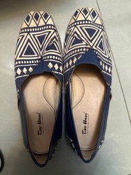 Tru Nari  藍色民族風平底鞋