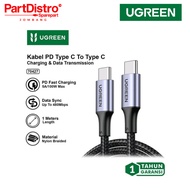 [100% ORIGINAL UGREEN] UGREEN 70427 C TO C 100W NYLON 1M BLACK DATA CABLE