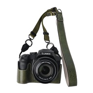 FZ80D Camera Bag For Panasonic Lumix FZ85D FZ80D PU Leather Cover Half Body Protect Shoulder Strap C