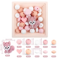 【Best-Selling】 Silicone Beads Cartoon Squirrels Shape Teething Beads Set Free Bpa Combination Pacifi