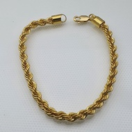22k / 916 gold hollow rope bracelet