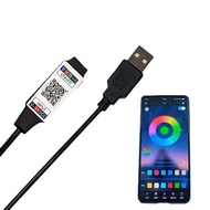 5V Bluetooth Controller for USB RGB Colourful LED Strip Light 灯带蓝牙控制器 Smart Phone Control DC5V Cable