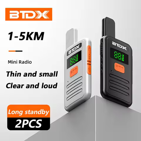 BTDX 2 pcs Mini Walkie Talkie PMR 446 Portable Two-way Radio ht PTT Walkie-talkies S1 Portable Radio