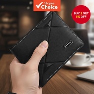 Slim Leather Wallet for Men with Multiple Card Slots and Coin Pouch