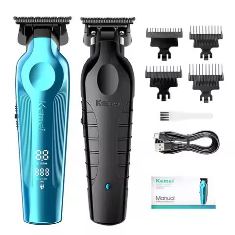 Kemei 2299 Professional Men's Hair/beard Trimmer with Zero Gap Hair Clipper and T-shaped Blade, Cord