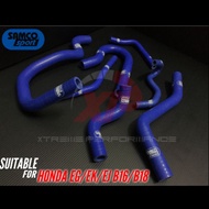 READY STOCK SILICONE RADIATOR HOSE SAMCO HONDA BYPASS EK EG B16 B18 BLUE (7PCS)