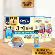 (Bundle of 4) OWL Instant 3in1 Coffee 25/30 sticks (Expiry: Oct 2025)