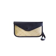 Woven Liham Tikog Grass and Leather Envelope Sleeve