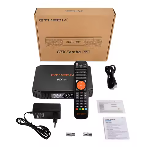 GTMEDIA GTX COMBO 4K 8K UHD S905X3 Android 9.0 Satellite TV Receiver DVB-S2X/T/T2/C/C2 ATSC-T ISDB-T