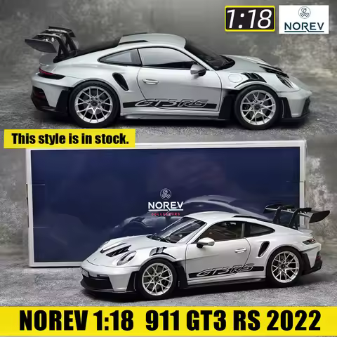 NOREV Diecast model 1:18 911 GT3 RS 2022 Metal car model Static Collection Holiday Gift Collection