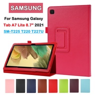 For Samsung Galaxy Tab A7 Lite 8.7'' 2021 WIFI SM-T220  High quality leather Cover A7 Lite LTE SM-T225 SM-T227U stand fashion style case