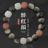 earring hoop earring korean Upgraded Version Drunk Red Face Bodhi Bracelet Student Party Around Fing