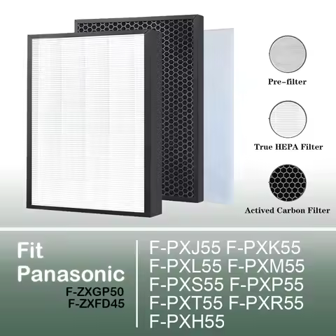 Hepa+Active Carbon Filter for Panasonic F-PXJ55 F-PXK55 F-PXL55 F-PXM55 F-PXS55 F-PXP55 F-PXT55 F-PX
