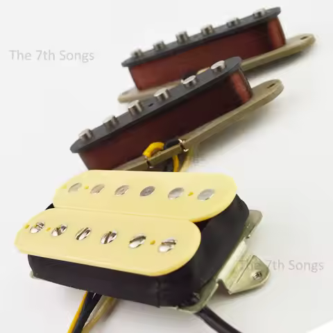 V70 Inspired Alnico 5 Single Coil Guitar Pickups Grey Bottom SSS / HSS / Bridge Humbucker Pickup Zeb
