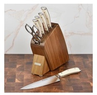 NEW Wusthof Classic IKON Creme 7 Piece Acacia Slim Knife Block Set