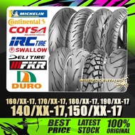 140,150,160,170,180,190/55,60,70,80-17 TAYAR CONTINENTAL/CORSA/SWALLOW/DELI/MICHELIN/IRC/FKR/DURO TUBELESS TYRE