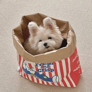 Cat Tunnel Kraft Paper Toy for Small Dogs Folding Tunnel Popcorn Dog's Nest Cat Toys Kitten Toys Int