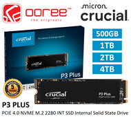 CRUCIAL INT SSD P3 PLUS GAMING SSD M.2 NVME GEN 4.0 PCIE INTERNAL SOLID STATE DRIVE 3D NAND - 500GB 