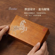 Free Shipping Shipping Shipping Shipping🐴Pure Solid Wood Portable Small Jewelry Box High-End Exquisi