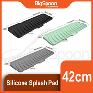 BIGSPOON Silicone Faucet Splash Sink Drain Pad Wash Basin Sink Narrow Edge Long Strip Water Retainin