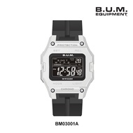 B.U.M Equipment Chronograph Hourly Chime Alarm Resin Glass 10 m Water Resistant Square Shape Digital