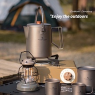 Boundless Voyage- 1.5L Titanium Kettle Camping Coffee 500ml Tea Pot Coffee Maker Outdoor Travel Picnic Campfire Stovetop Kettle