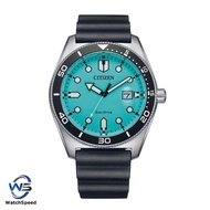 Citizen Eco-Drive Rubber Strap Turquoise Dial AW1760 AW1760-14X 100M Men’s Watch