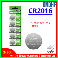 GNDHF CR2016 CR 2016 LM2016 BR2016 DL2016 3V Lithium Battery For Car Key Remote Control Watch Motherboard Scale Clock Button Coin Cell NJTRF