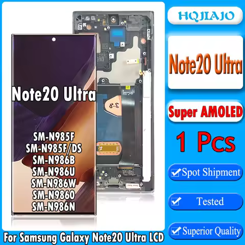 6.9" Super AMOLED For Samsung Note20 Ultra LCD N986B N985 N985F Display Touch Assembly For Samsung N
