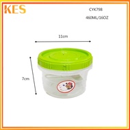 HOMEY CANNISTER 460ML 16OZ Plastic Canister with Cap Container Food Jar Biscuit Storage p.ware