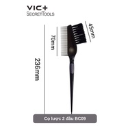 Double-headed dye comb, Balayage dye brush and VIC+ Secret Tools hair dye accessories
