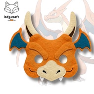 Charizard Character Mask with Cute Wings and Skewers, Soft Material
