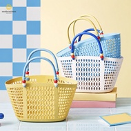 Portable Plastic Bath Storage Basket - Dormitory Organizer for Bathroom Essentials