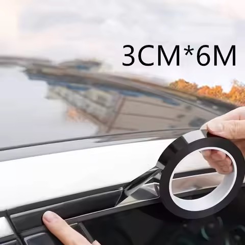 3cm*6m Glossy Black Vinyl Wrap Kit for Blackout Window Door Trim Cover