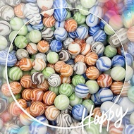 50 16mm Multi-Colored Swirl Glass Balls - Traditional Balls, Aquarium Decoration Balls