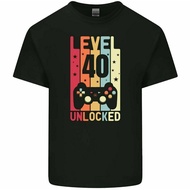 40th Birthday T-Shirt 1984 Men Women Funny Level Unlock 40 Level Game Top Pure Cotton Fun Creative F