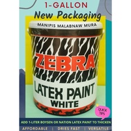 Flat Latex Paint  Zebra  4 Liters  1 Gallon  White  New Packaging  New Stocks  No Rust