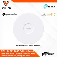 TP-LINK BE11000 Ceiling Mount Tri-Band Wi-Fi 7 Wireless Access Point 1× 2.5G Port (EAP772)