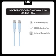 MICROPACK Cable C to C 60W 1.2M MC-C60 - Blue