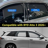 Magnetic Car Window Sunshade Compatible with BYD Atto 3 2026+ Anti-Mosquito Car SunShade UV Protecti