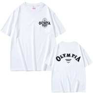 Ready Stock Men T-shirt Olympia Amateur Korea Pump Cover Double Sided Print T-shirt