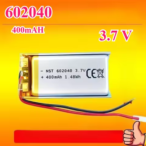 602040 400mAh Polymer Lithium Battery 3.7V Early Education Machine Beauty Device Headphone Bottom Co