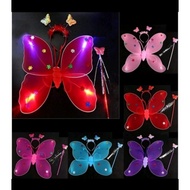 3-in-1 LED and Non-LED Children's Butterfly Wings Butterfly Wings for Kids Butterfly Wings