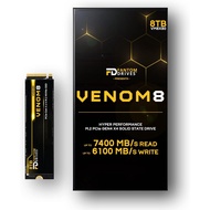 Fantom Drives VENOM8 8TB Internal SSD with Heatsink for PS5 (M.2 NVMe PCIe 4.0 TLC R/W Up to 7,400/6