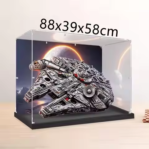 Acrylic Display Case for Lego 75192 Ultimate Millennium, Display Box Storage Box Dustproof Box Showc